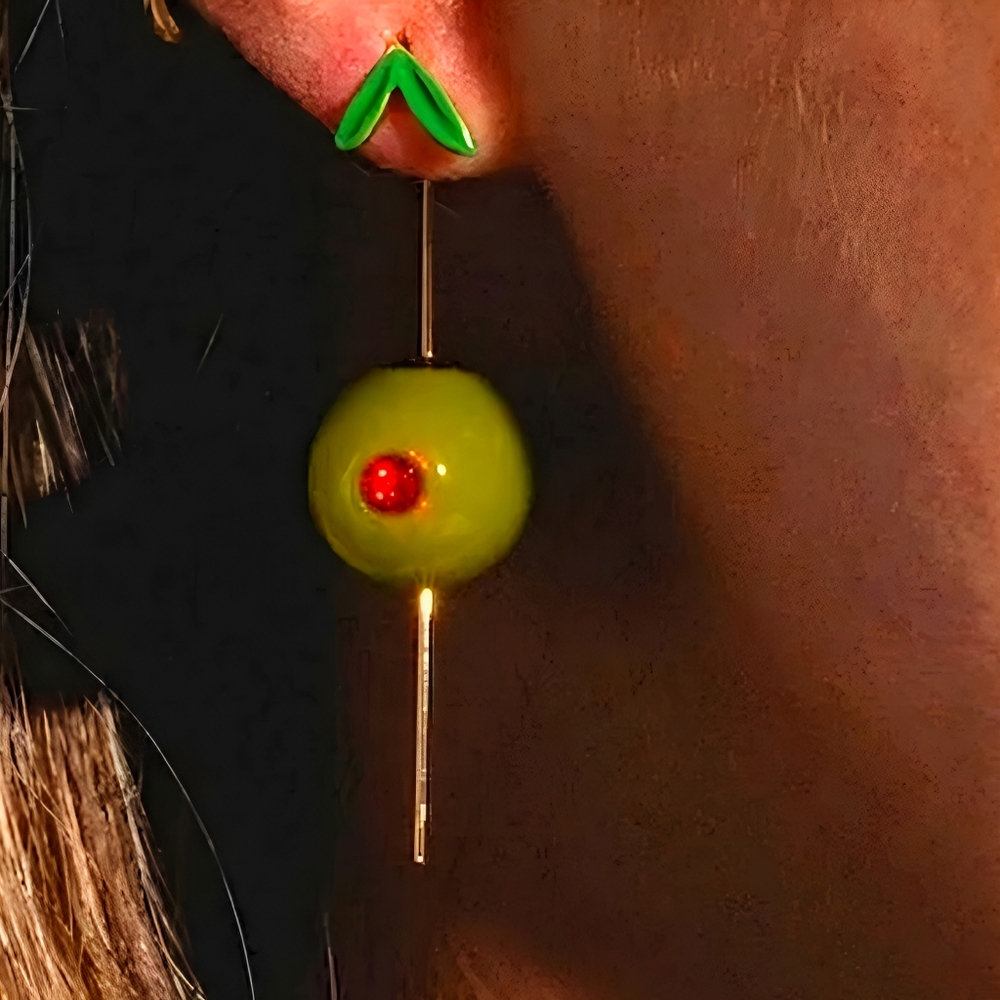 Olive earrings; nwot